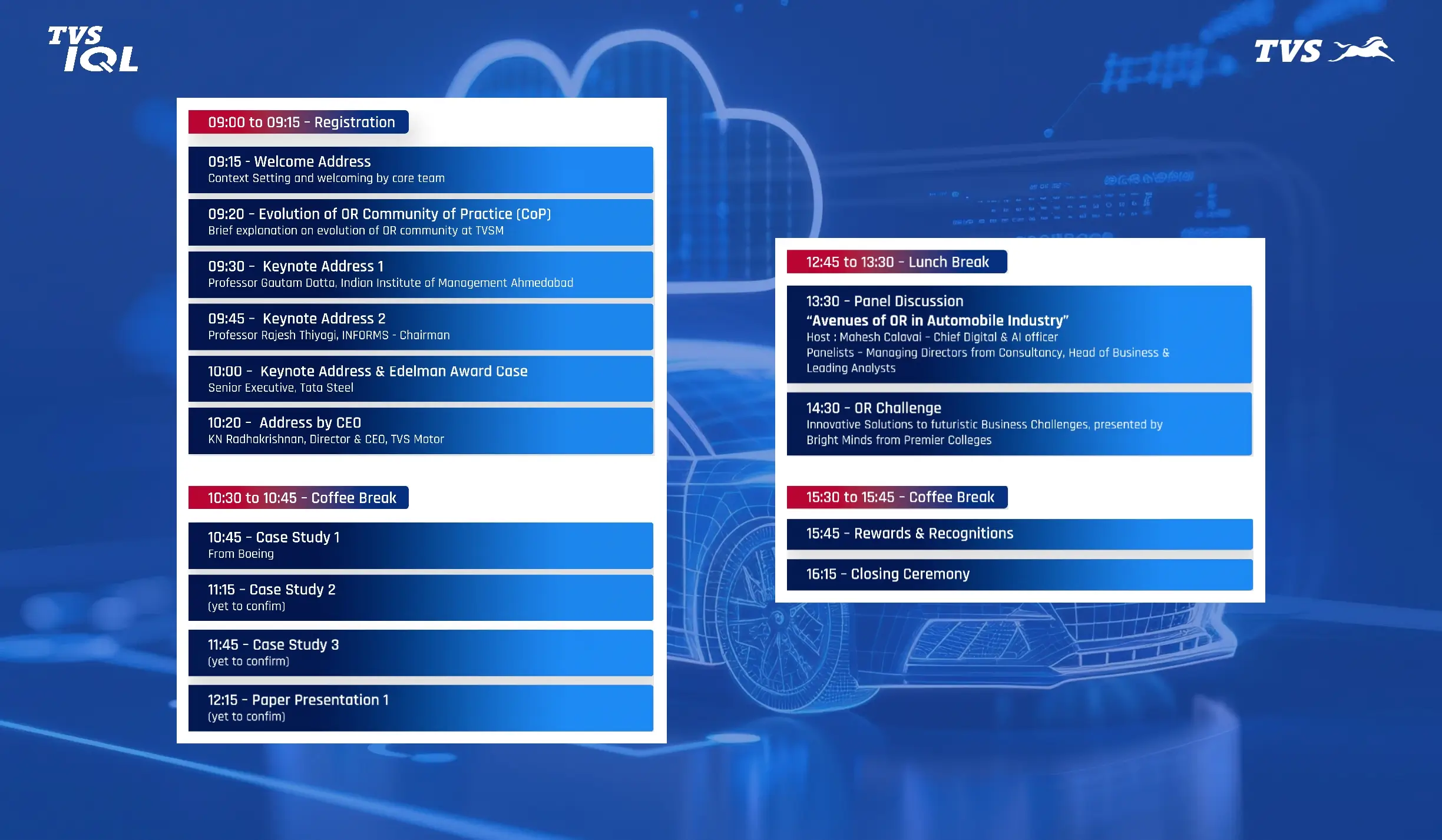 Schedule Agenda